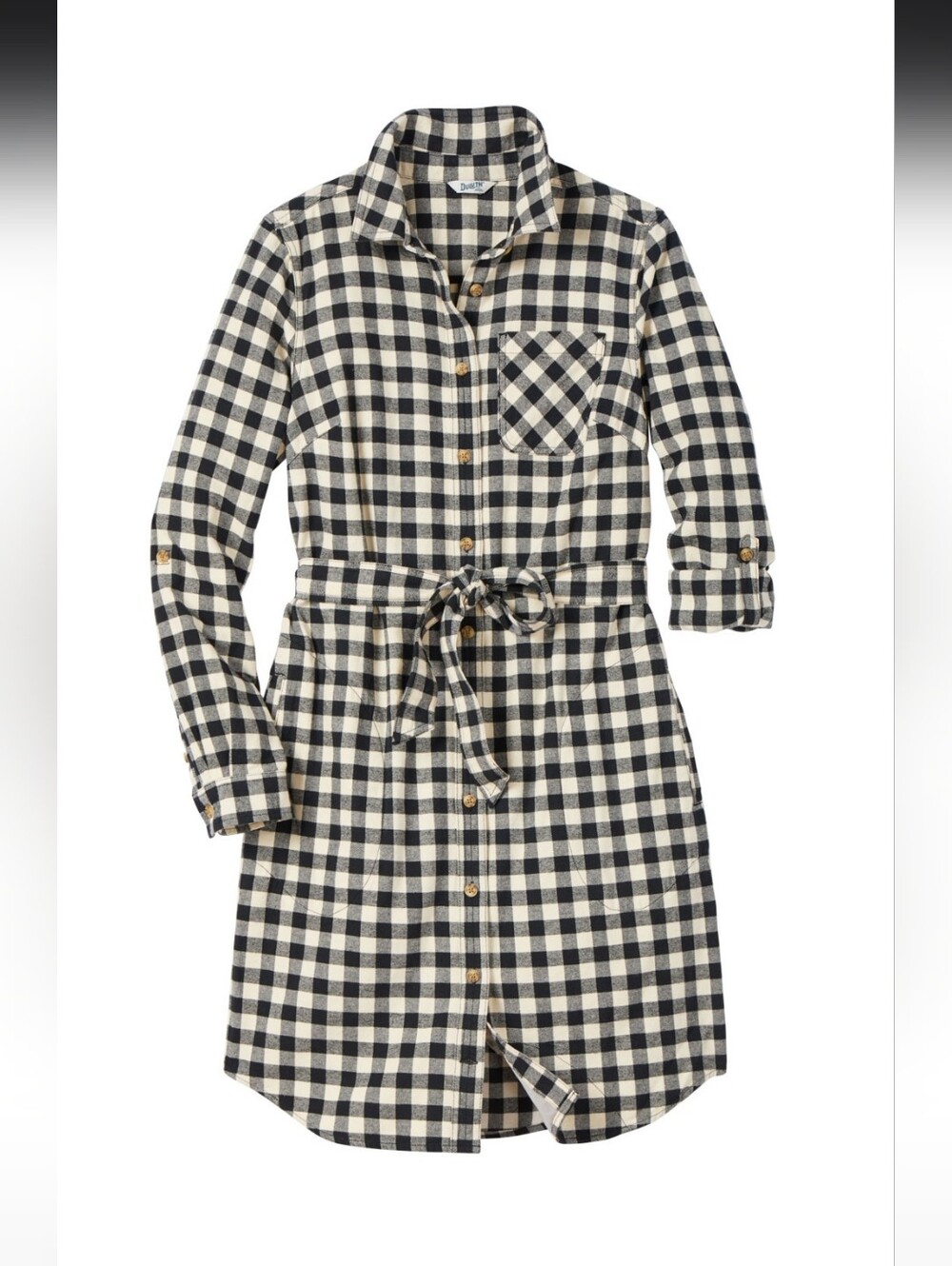 Duluth Trading Co Womens Flannel Shirt Dress